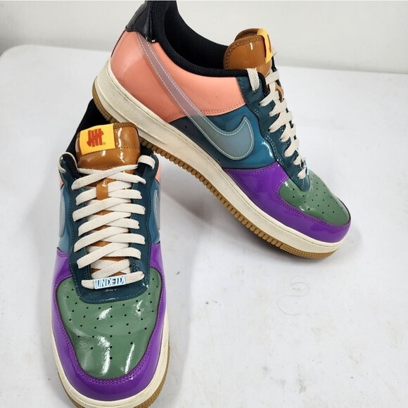 Nike Air Force 1 Low X Undefeated Wild Berry Celestine Blue Patent US 14 - Picture 3 of 10